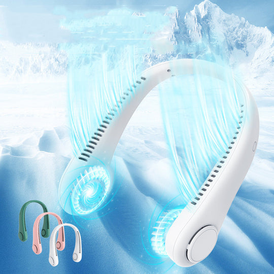 hands-free rechargeable neck fan