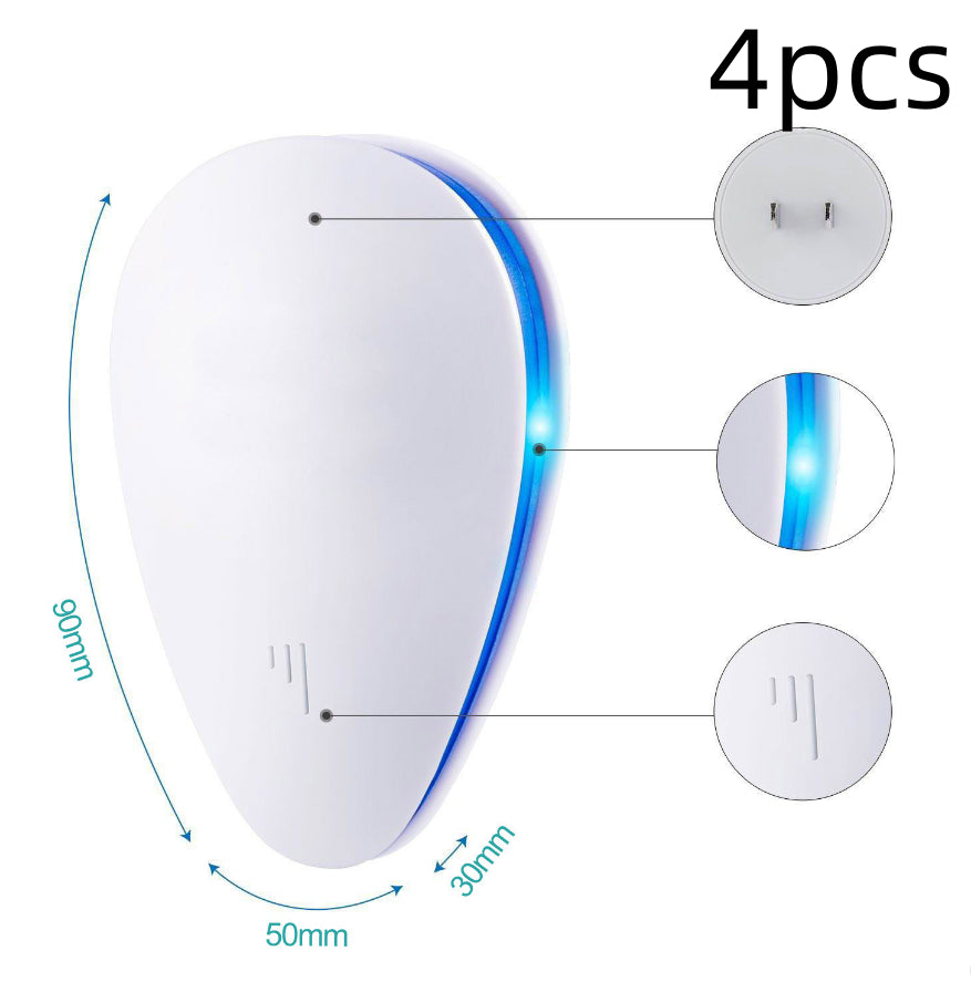 Ultrasonic mosquito repellent with LED light