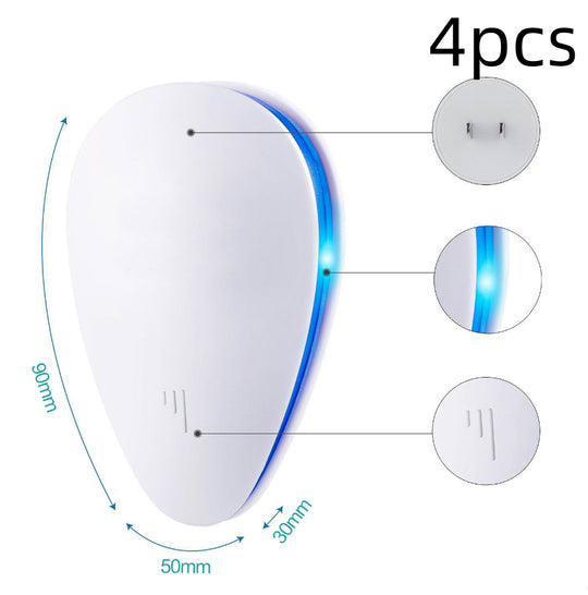 Ultrasonic mosquito repellent with LED light