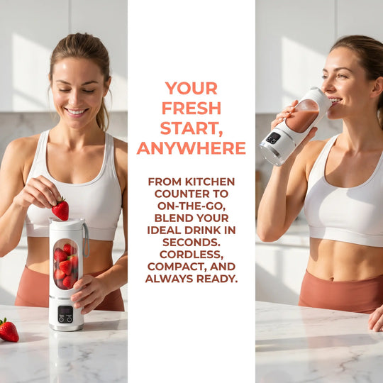 【Summer Sale Deals】 Portable 15.22 Oz USB Rechargeable Personal Blender with LED Display, Durable Abs Material, Perfect for Smoothies &amp; Juices, Home Kitchen Essential,Home Essentials