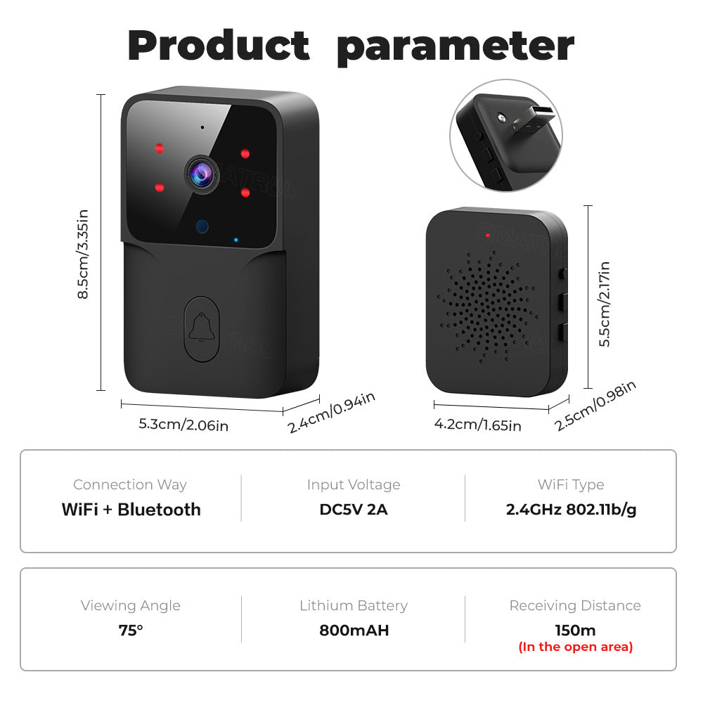 wifi video doorbell with intercom