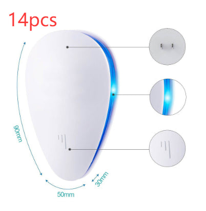 Ultrasonic mosquito repellent with LED light