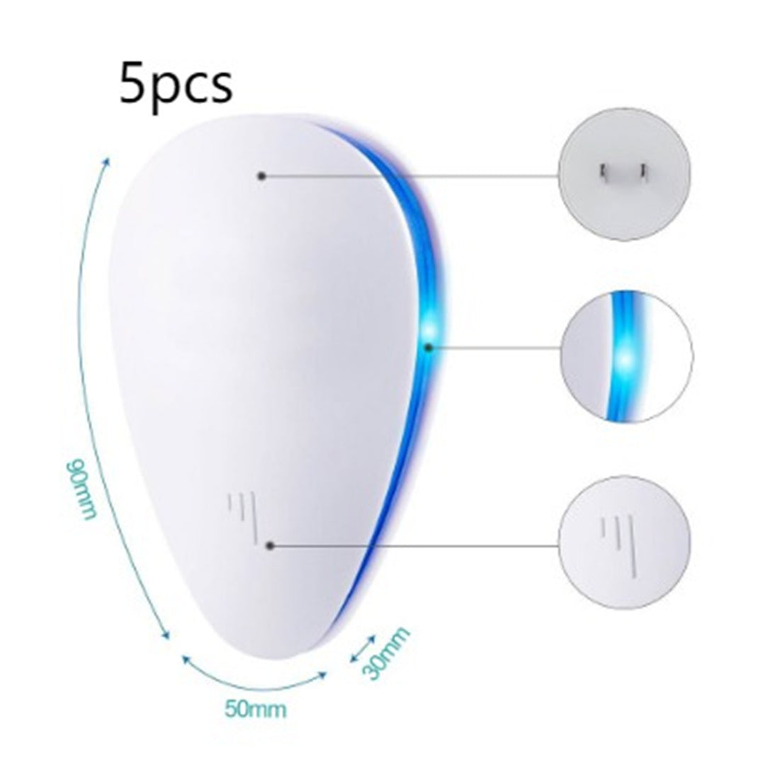 Ultrasonic mosquito repellent with LED light