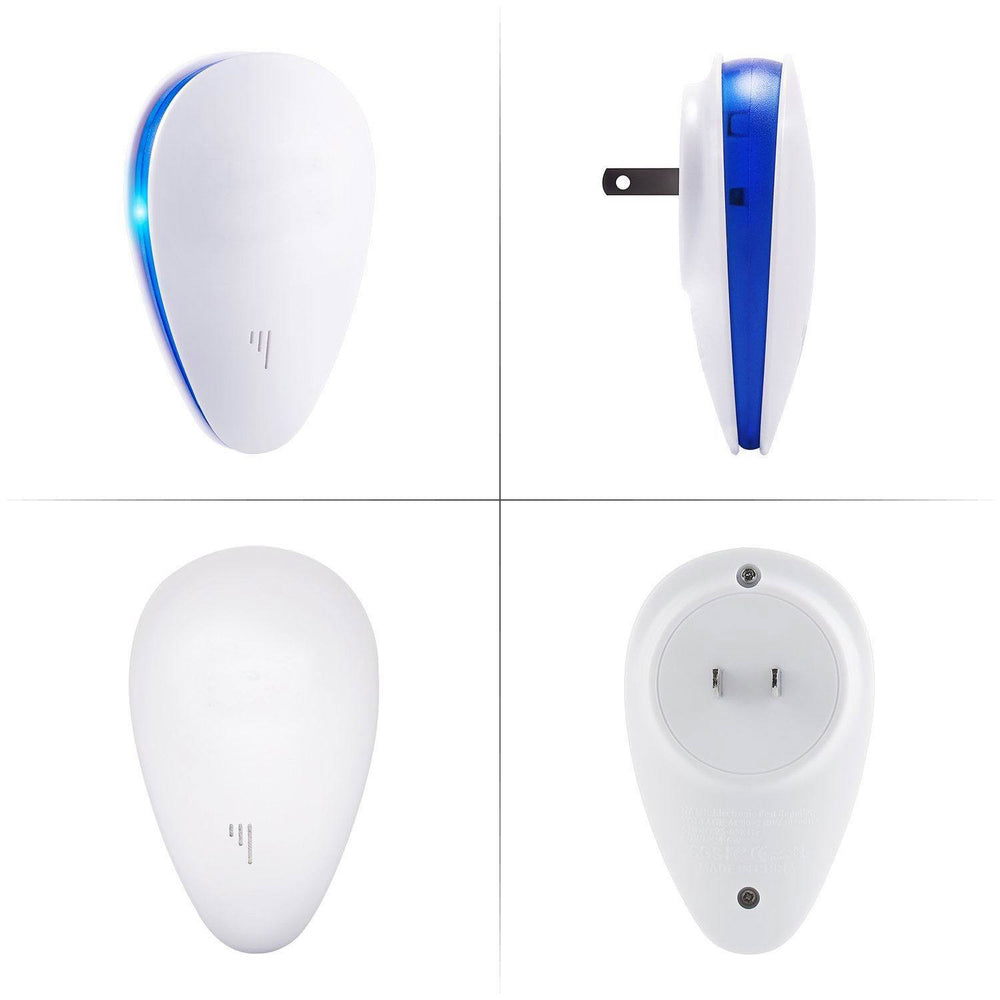 Ultrasonic mosquito repellent with LED light